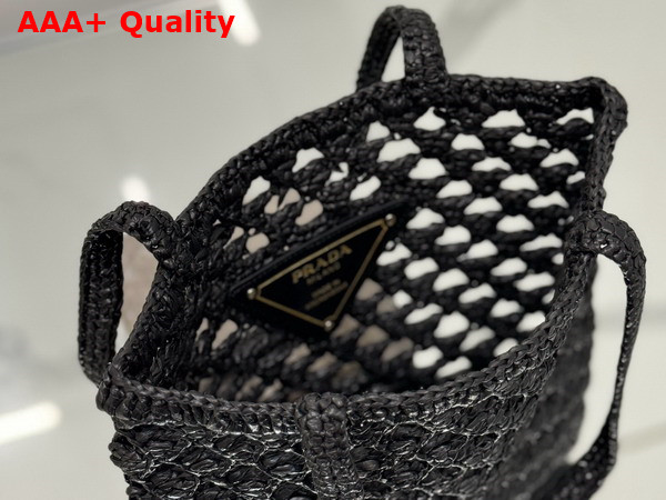 Prada Crochet Tote Bag in Black 1BG493 Replica