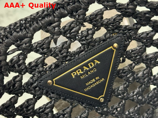 Prada Crochet Tote Bag in Black 1BG493 Replica