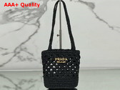 Prada Crochet Tote Bag in Black 1BG494 Replica