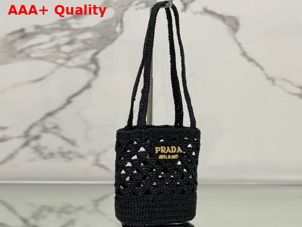 Prada Crochet Tote Bag in Black 1BG494 Replica