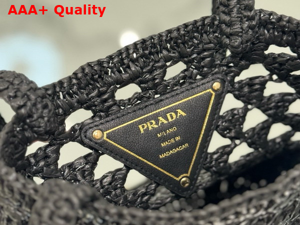 Prada Crochet Tote Bag in Black 1BG494 Replica