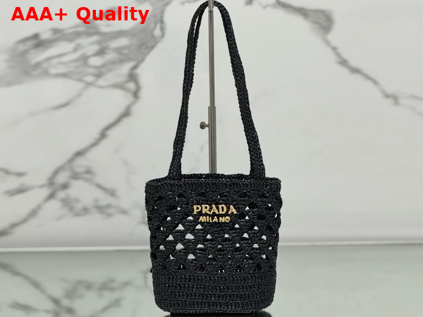 Prada Crochet Tote Bag in Black 1BG494 Replica