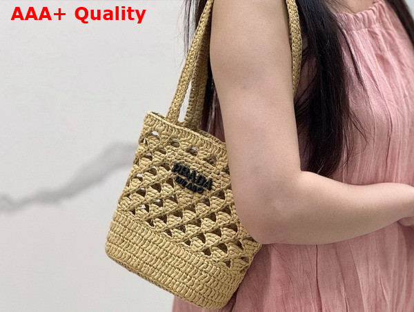 Prada Crochet Tote Bag in Natural 1BG494 Replica