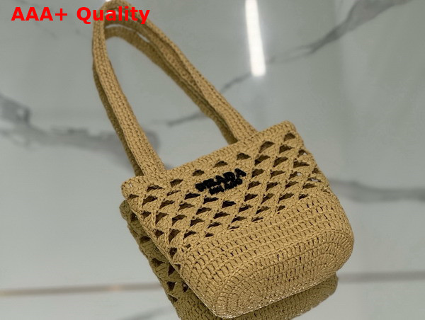 Prada Crochet Tote Bag in Natural 1BG494 Replica