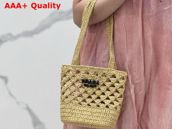 Prada Crochet Tote Bag in Natural 1BG494 Replica