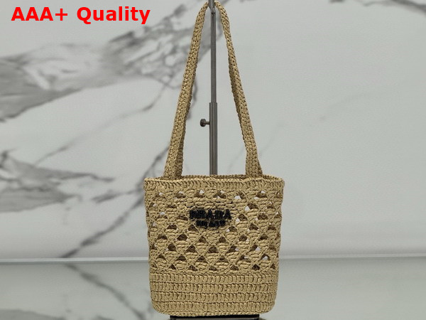 Prada Crochet Tote Bag in Natural 1BG494 Replica