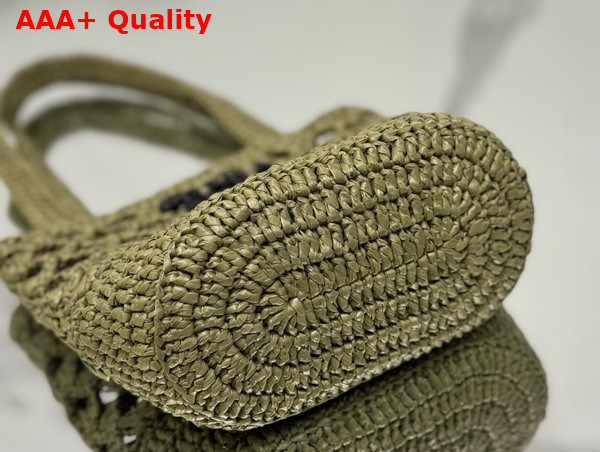 Prada Crochet Tote Bag in Olive Green 1BG494 Replica