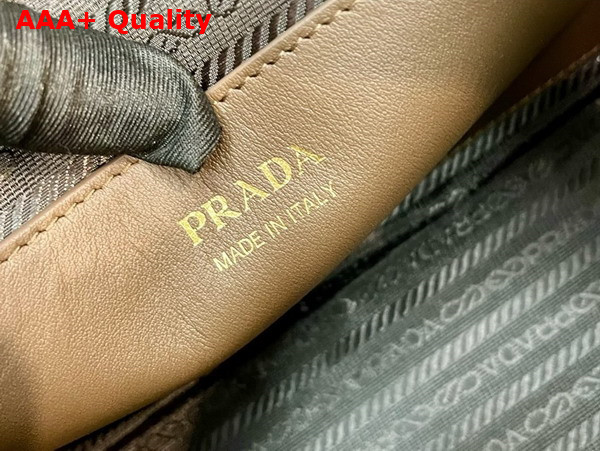 Prada Darling Leather Handbag in Cocoa Brown Suede Leather 1BA451 Replica