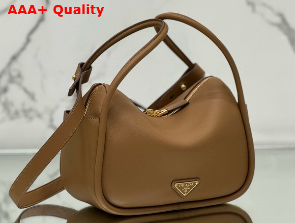 Prada Darling Leather Handbag in Cognac 1BA451 Replica