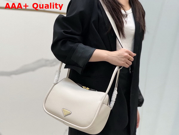 Prada Darling Leather Handbag in White 1BA451 Replica