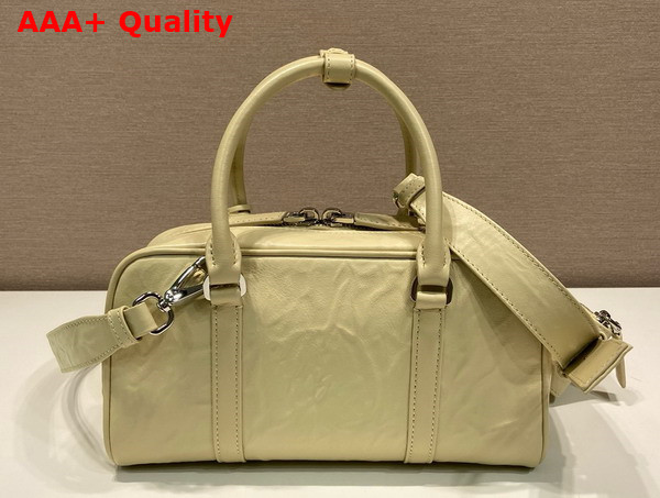 Prada Desert Beige Antique Nappa Leather Multi Pocket Top Handle Bag 1BB099 Replica