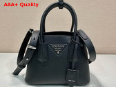 Prada Double Leather Mini Bag in Black 1BG443 Replica