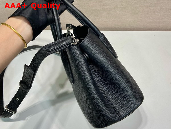 Prada Double Leather Mini Bag in Black 1BG443 Replica