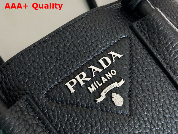 Prada Double Leather Mini Bag in Black 1BG443 Replica