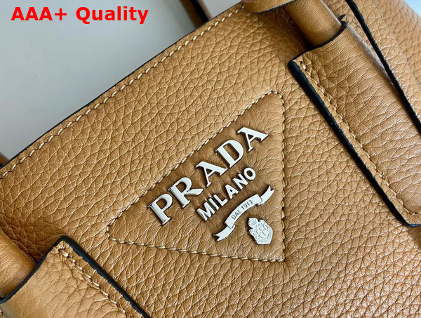 Prada Double Leather Mini Bag in Caramel 1BG443 Replica