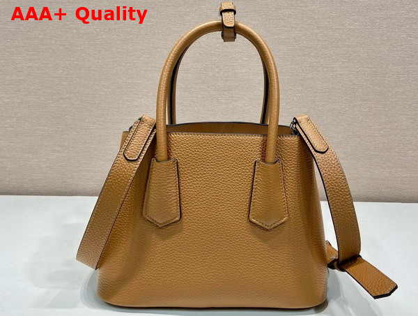 Prada Double Leather Mini Bag in Caramel 1BG443 Replica