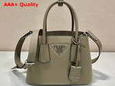 Prada Double Leather Mini Bag in Slate Grey 1BG443 Replica