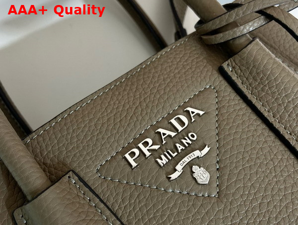 Prada Double Leather Mini Bag in Slate Grey 1BG443 Replica