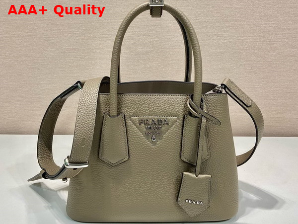 Prada Double Leather Mini Bag in Slate Grey 1BG443 Replica