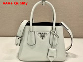 Prada Double Leather Mini Bag in White 1BG443 Replica