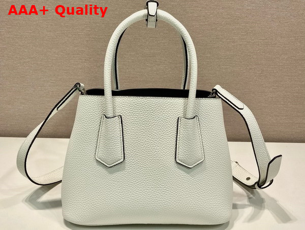 Prada Double Leather Mini Bag in White 1BG443 Replica