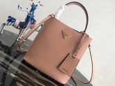 Prada Double Medium Bag Pink Saffiano Leather