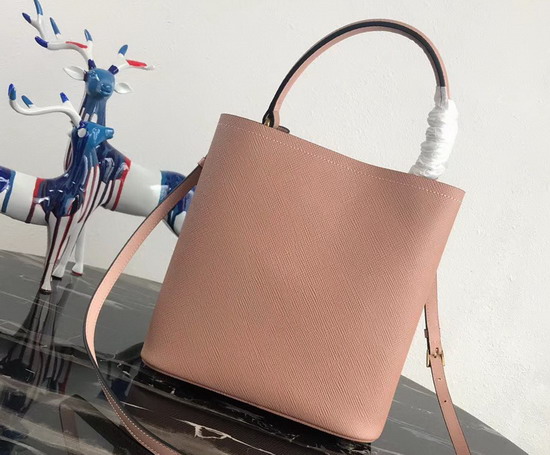 Prada Double Medium Bag Pink Saffiano Leather