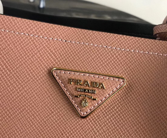 Prada Double Medium Bag Pink Saffiano Leather