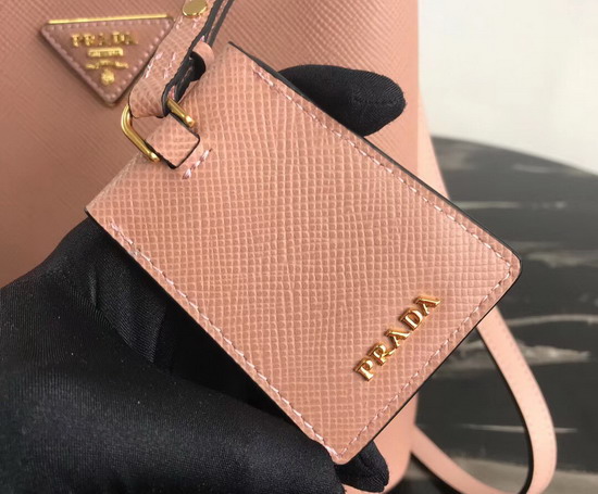 Prada Double Medium Bag Pink Saffiano Leather