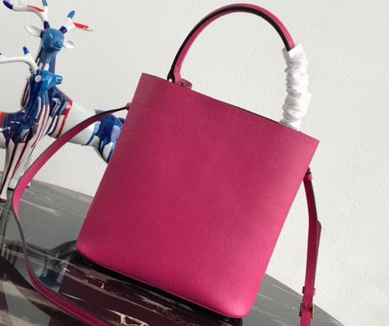 Prada Double Medium Bag Rose Saffiano Leather