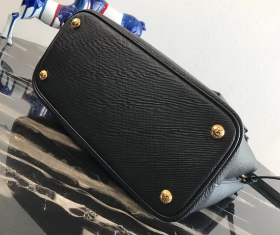 Prada Double Saffiano Leather Bag in Black