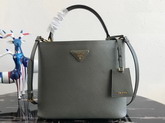 Prada Double Saffiano Leather Bag in Grey