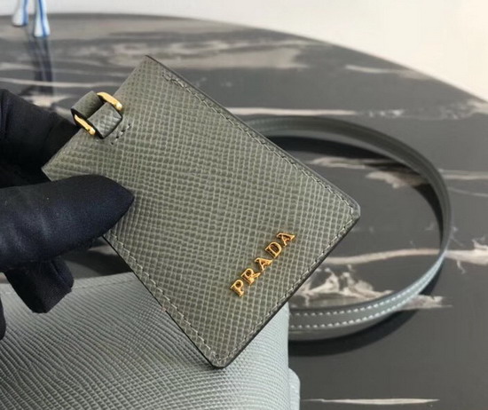 Prada Double Saffiano Leather Bag in Grey