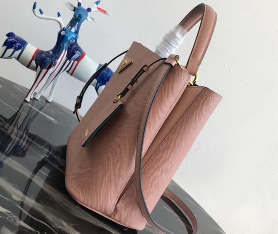 Prada Double Saffiano Leather Bag in Pink