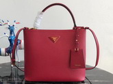 Prada Double Saffiano Leather Bag in Red