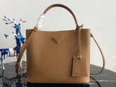 Prada Double Saffiano Leather Bag in Tan Color