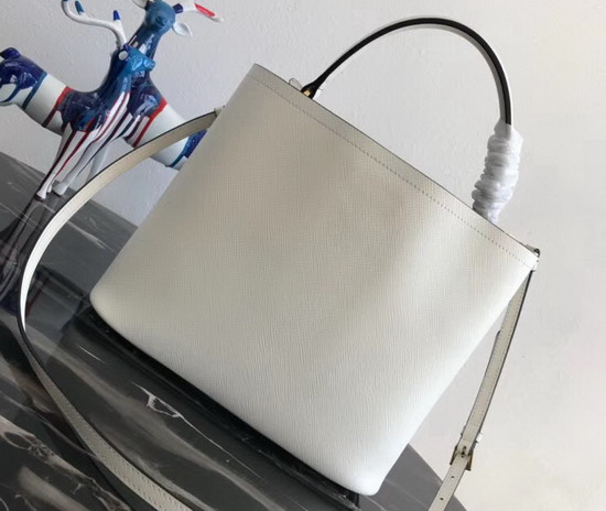 Prada Double Saffiano Leather Bag in White