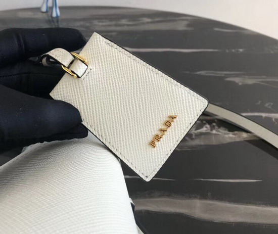 Prada Double Saffiano Leather Bag in White