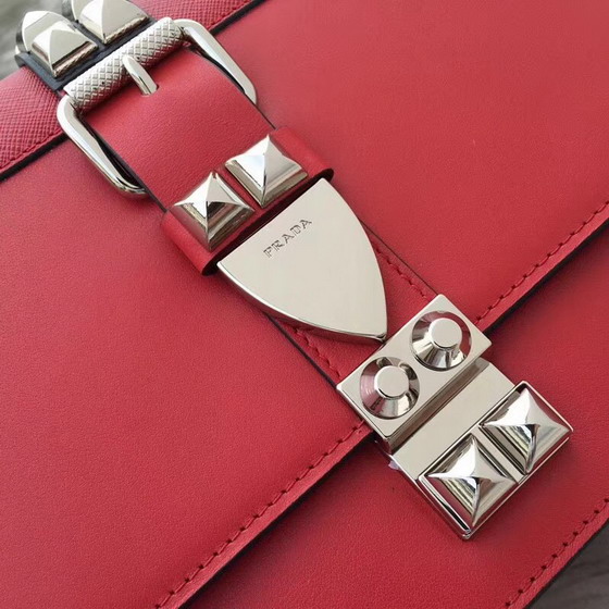 Prada Elektra Calf Leather Bag in Red