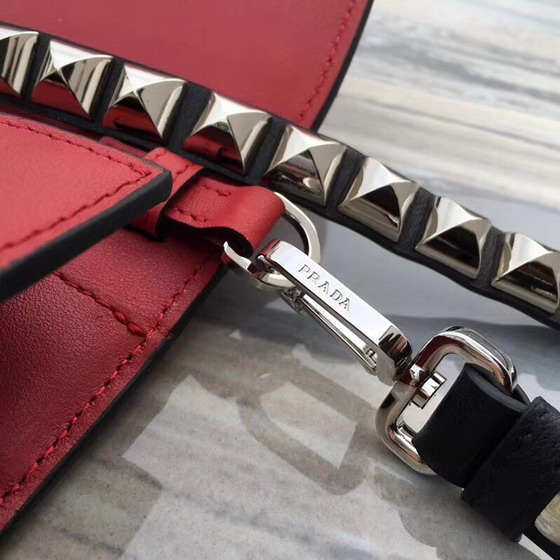 Prada Elektra Calf Leather Bag in Red