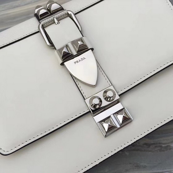 Prada Elektra Calf Leather Bag in White