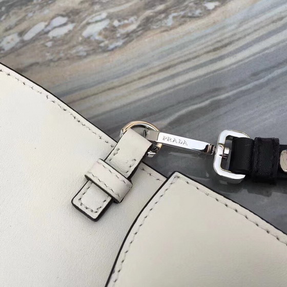 Prada Elektra Calf Leather Bag in White