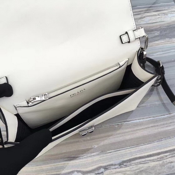 Prada Elektra Calf Leather Bag in White