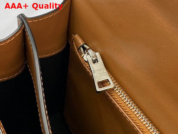 Prada Embleme Brushed Leather Bag in Tobacco 1BD321 Replica