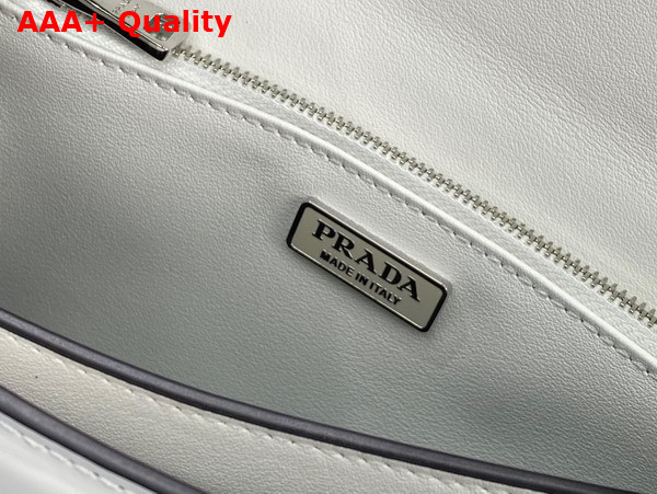 Prada Embleme Brushed Leather Bag in White 1BD321 Replica