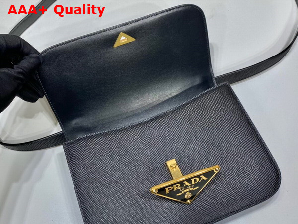 Prada Embleme Saffiano Shoulder Bag in Black 1BD320 Replica