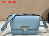 Prada Embleme Saffiano Shoulder Bag in Light Blue 1BD320 Replica