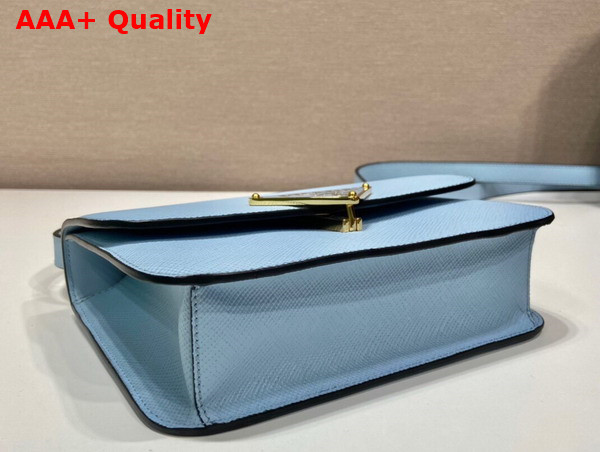 Prada Embleme Saffiano Shoulder Bag in Light Blue 1BD320 Replica