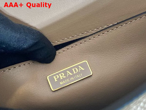 Prada Embleme Saffiano Shoulder Bag in Sand Beige 1BD320 Replica