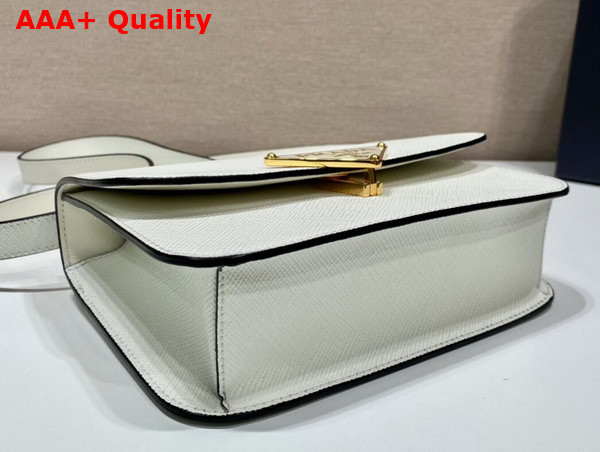 Prada Embleme Saffiano Shoulder Bag in White 1BD320 Replica